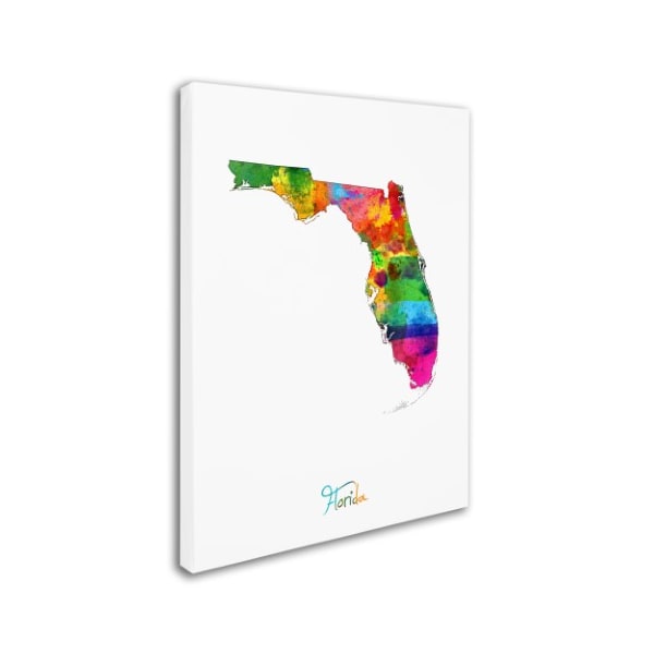 Michael Tompsett 'Florida Map' Canvas Art,35x47